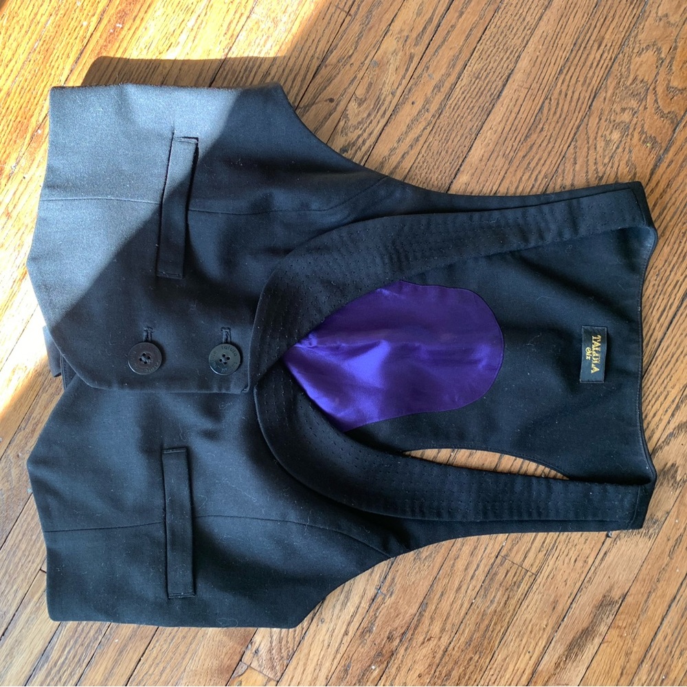 Black Talula Vest with Purple Lining